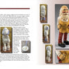 A two-page spread in "Thinking Inside the Roughout" from Schiffer Publishing, Ltd. features an artist profile of Jim Hiser with his portrait, details about his woodcarving, and photos of a Santa Claus figure in progress and from various angles.