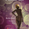 Book cover for Psychic Sex: features a figure in a brown and beige checkered bodysuit, back turned, suggesting spiritual connection, surrounded by purple circles and stars on a purple background.