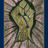 An illustration from The Empathic Oracle by Schiffer Publishing, Ltd. features a gold raised fist with radiating pink and gold lines, symbolizing empowerment. "Validation" and the number 51 appear at the bottom on a dark blue background.