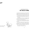 A black-and-white page from "Just One Thing!" by Schiffer Publishing, Ltd. for ages 8-12 features the heading My Doodles, a father-daughter chat, the chapter title Ant Needs a Name at the top, and an ant drawing in the bottom left.