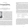 A book spread from Healing with Spirit by Schiffer Publishing, Ltd. features Chapter Three, "Developing Intuition," a B&W portrait of Dr. Carl Jung, text on intuition, and a two-column layout with a table on experiences and spirit guides.