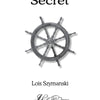 The book cover for Grandfather’s Secret features a ship’s wheel at the center, ideal for a middle-grade houseboat mystery set on Kent Island. Author Lois Szymanski and Schiffer Publishing, Ltd. appear at the bottom.