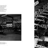 Black and white photos showcase aviation history as workers assemble vintage airplanes in a hangar, including the skeletal Fokker Dr. 1 by Schiffer Publishing, Ltd., marked with a cross on its tail.