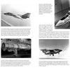 A two-page spread from Schiffer Publishing, Ltd.’s F-14 Tomcat features text and four black-and-white photos of military jets in flight and on display—including the iconic US Navy fighter—and an aircraft engine. TFX vs. VFX appears in blue at top left.