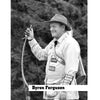A man in archery gear and a wide-brimmed hat smiles while holding a longbow. "Legends in Archery" by Schiffer Publishing, Ltd. is displayed across the image with dense trees in the background.
