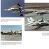 A spread from Schiffer Publishing, Ltd.'s "F-14 Tomcat" shows illustrated side views of the iconic US Navy jet on one page and airfield photos with detailed captions and text on the other.
