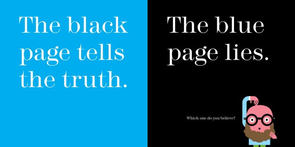 Look! Dr. Goodview by Schiffer Publishing, Ltd. features blue and black text that creates subtle optical illusions, capturing attention with its intriguing visual tricks.