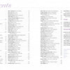 The table of contents in HERstory Quilts by Schiffer Publishing, Ltd. spans two pages, listing sections such as Stuff Pages, Strong Women, Groups, and Personal Heroes in purple and black text. It features extraordinary women in art quilts and fiber art.
