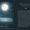 A bright full moon glows over a misty lake, framed by bare tree branches. Elegant text wishes sweet dreams and peaceful sleep—perfect inspiration for spiritual cards from TLC for the Soul by Schiffer Publishing, Ltd.