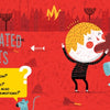 Two cartoon characters stand on a red landscape. One shouts angrily while another, in a gas mask with a spray bottle, looks defensive. “Contaminated Planets?” the text asks—prompting discussion of emotions with Feelings Forecasters by Schiffer Publishing, Ltd.