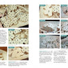 Two pages from "Deep Relief Wood Carving" by Schiffer Publishing, Ltd. feature step-by-step photos and close-ups of hands assembling numbered wooden pieces into a 3D relief sculpture.