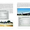A spread from "The History of Dyess Air Force Base" by Schiffer Publishing, Ltd. features text, tables, and two photos of military aircraft—like a B-1B bomber—on outdoor display. The right page highlights a large image from Dyess AFB under clear blue skies.
