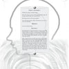 A grayscale illustration of a human head in profile, outlined with concentric lines, features a "Points to Remember" box on mental energy, self-realization, and experience. Background has circular patterns. Product: Within the Power of Universal Mind.