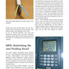 A close-up of exposed wires and a GPS display, with text highlighting boating safety tips and the role of on-board tech for navigation in yachts, as featured in "Sail and Motor Boats" by Schiffer Publishing, Ltd.