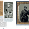 Two pages from "Rally Round the Flag—Uniforms of the Union Volunteers of 1861" by Schiffer Publishing, Ltd. show sepia and black-and-white portraits of Civil War volunteers with detailed text—a striking military history reference.
