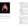 A two-page spread from "The Art of Kintsugi" by Schiffer Publishing, Ltd.; the left page features a wire-wrapped pendant with a red stone and terminology, while the right explains jewelry terms, including the Japanese art of kintsugi for restoring ceramics.