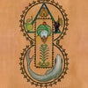Falnama by Schiffer Publishing, Ltd. showcases an ornate, Islamic manuscript-inspired illustration with the number 34, a bearded man in a green turban, geometric motifs, green apple, purple grapes, large fish, and "Elixir of Life" text on a tan background.