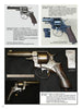 A collage of Webley Solid Frame Revolvers by Schiffer Publishing, Ltd., featuring close-ups of serial numbers, engravings, and descriptive labels with historical insights for collectors and enthusiasts.