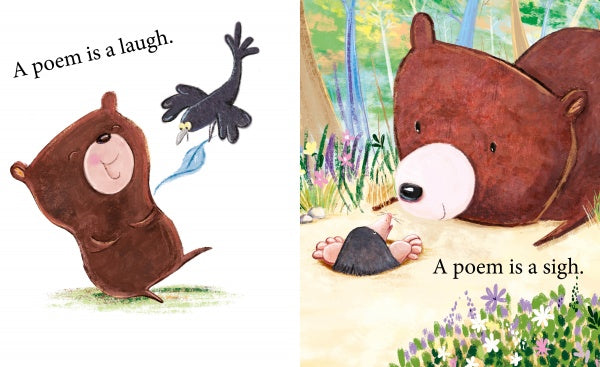 A close-up of "A Poem Is a Firefly" by Schiffer Publishing, Ltd., its vibrant pages inviting young readers into a world of imagination and wonder.