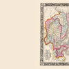 Mitchell's New General Atlas 1860 by Schiffer Publishing, Ltd. displays northeastern China and nearby regions in color, right-aligned with a large beige space on the left for balance. This is a reproduction of the original 1860 map.