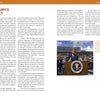 A two-page magazine spread titled Project Gemini, from Schiffer Publishing, Ltd., features text about the Gemini program and the space race with a photo of President Kennedy speaking at a stadium podium before seated spectators.