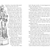 An illustration from "George Washington and the Magic Hat" by Schiffer Publishing, Ltd. shows a colonial-era figure on a pedestal with papers, beside book pages featuring historical fiction text.