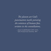White text on a blue background states: “The planets are God’s punctuation marks pointing the sentences of human fate, written in the constellations.” Start your spiritual path with "Claiming Your Power through Astrology" by Schiffer Publishing, Ltd.