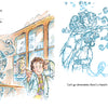 At The Mütter Museum, a boy imagines 1800s Paris—artists, lively scenes—amid exhibits. Excited, he points to the staircase, hinting that science lovers have more to explore. Published by Schiffer Publishing, Ltd.