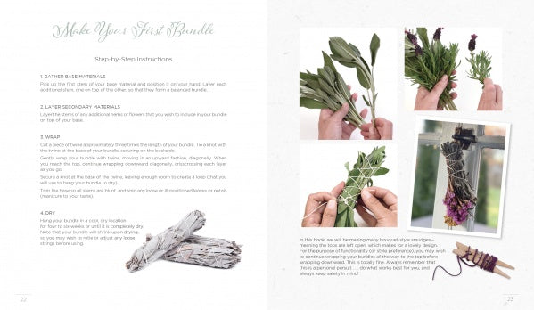 Creating Smudge Sticks" by Schiffer Publishing, Ltd. offers a step-by-step, photo-illustrated guide to crafting your own sage bundles—ideal for rituals and clearing negative energy from your space.