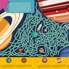 Navigate a rocket through The Solar System maze by Schiffer Publishing, Ltd., passing planets like Saturn, Jupiter, Earth, and Mars while learning fun facts—an engaging addition to any solar system book collection.