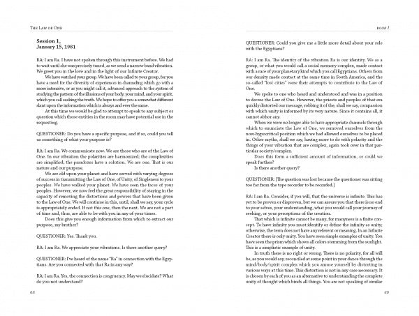 The Law of One sample page