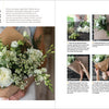 The open spread of "Modern HomeMaker" by Schiffer Publishing, Ltd. shows a hand holding a white and green floral bouquet on the left, with step-by-step photos and instructions for crafting a market bouquet on the right.