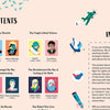 A two-page spread from "Head to Head" by Schiffer Publishing, Ltd. for young readers features a Contents list with portraits of historical figures and an Introduction with playful illustrations on a pastel background.