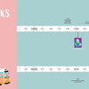 Head to Head by Schiffer Publishing, Ltd. features an illustration of Rosa Parks beside a bus on a pink background and a blue timeline of key events, ideal for young readers exploring her inspiring biography with text and small images along the way.