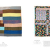 Two unique quilts are displayed side by side. The left shows colorful patchwork stripes, while the right features a cross motif—both showcased in "Unconventional & Unexpected, 2nd Edition" by Schiffer Publishing, Ltd.