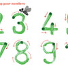 In 1, 2, 3, Lili's Counting by Schiffer Publishing, Ltd., green numbers with red arrows guide handwriting; insects like a fly near 3 and beetles by 2 and 4 appear. Fingerprint art and top text make counting and writing fun!.