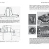 Turbulent Journey by Schiffer Publishing, Ltd. features detailed diagrams and photos of jet engines, including early models like the Me 262, with captions and text explaining their mechanics and historical significance.