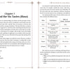 A two-page spread from Vedic Transformation by Schiffer Publishing, Ltd. explains Ayurveda’s six tastes, with an overview and a comparison table showing each taste’s effects on doshas to support Ayurvedic wellness.