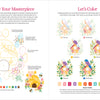 Schiffer Publishing, Ltd.'s ColorMaps: Garden features two vibrant pages: a color-by-number birdhouse design on the left and nine finished, color-coded birdhouses on the right, plus text instructions to guide your coloring and color choices.