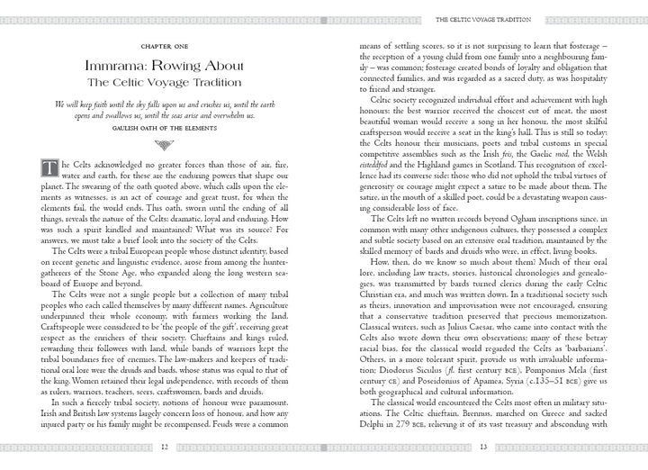 A close-up of the Celtic Book of the Dead by Schiffer Publishing, Ltd., its pages unveiling ancient Celtic mysteries.