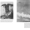A two-page spread from Schiffer Publishing, Ltd.'s "Akizuki-Class Destroyers" features black-and-white photos of damaged WWII warships at sea, with captions and text detailing historic naval battles and Akizuki-class destroyers.
