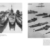 Two black-and-white photos from Schiffer Publishing, Ltd.'s "Akizuki-Class Destroyers" show Japanese Navy ships docked at Sasebo in 1946 (left) and WWII warships—notably destroyers and submarines—grouped in a harbor (right).
