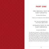 An open book shows "Tarot Médiéval" by Schiffer Publishing, Ltd., with Part One titled "The Original Text of Tarot Médiéval," edited by Caitlín Matthews. A red patterned left page faces an introduction for new readers on the right.